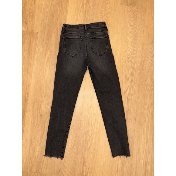 All Saints Grace dark gray/ black wash denim with front seam and ankle slit W26 - Picture 3 of 3